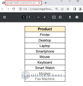 How to Print to PDF Using Apps Script in Google Sheets