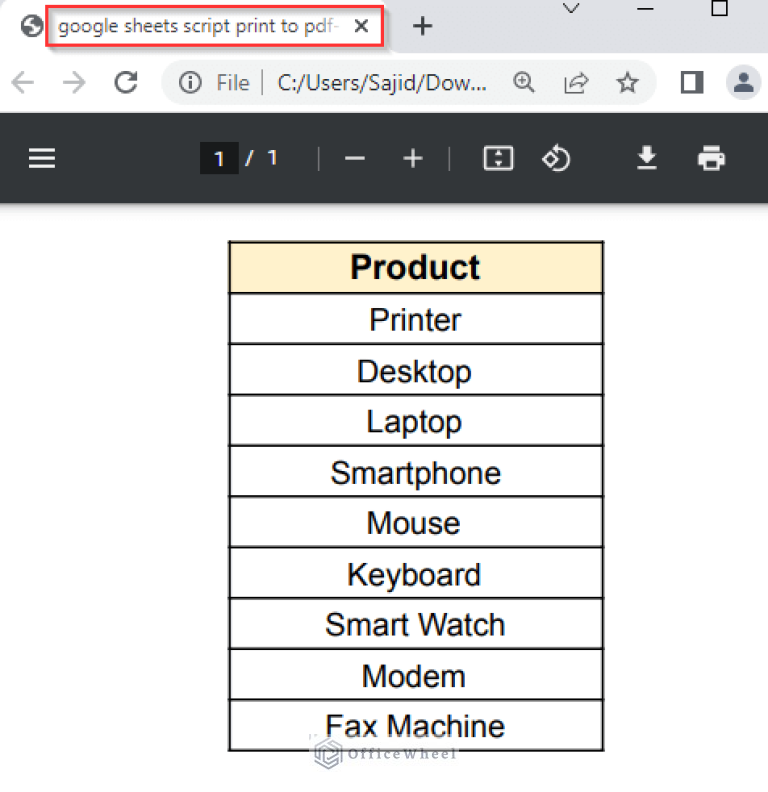 How to Print to PDF Using Apps Script in Google Sheets