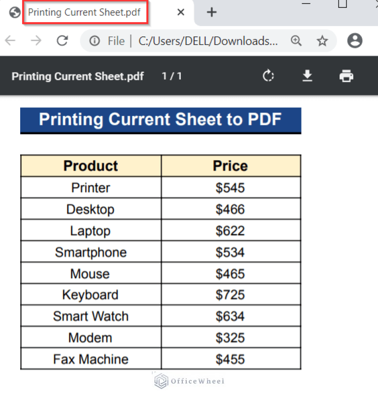 How to Print to PDF Using Apps Script in Google Sheets