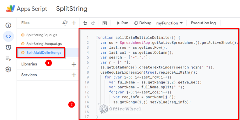 How to Split String Using Apps Script in Google Sheets