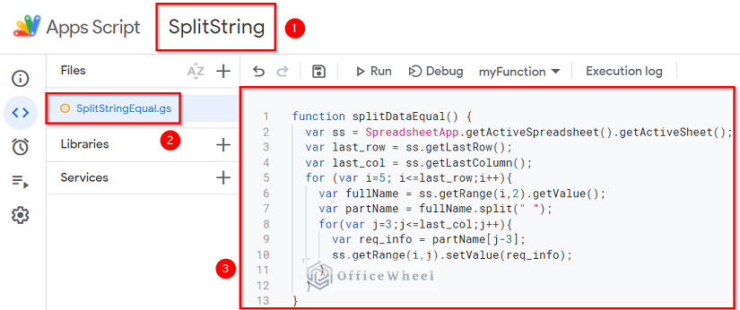 How to Split String Using Apps Script in Google Sheets