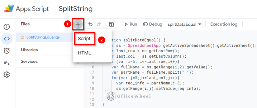 How to Split String Using Apps Script in Google Sheets
