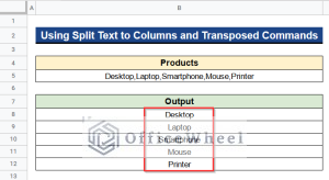 How to Split Cell into Rows in Google Sheets (2 Useful Methods)