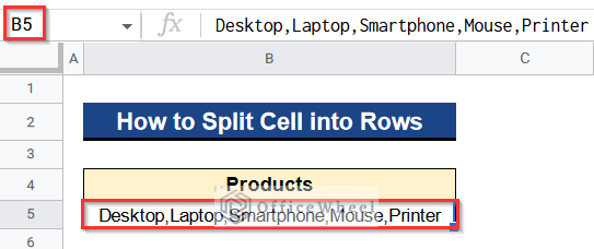 Dataset to Split Cell into Rows in Google Sheets