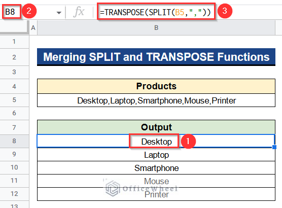 How to Split Cell into Rows in Google Sheets (2 Useful Methods)