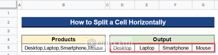 How to Split Cell into Rows in Google Sheets (2 Useful Methods)