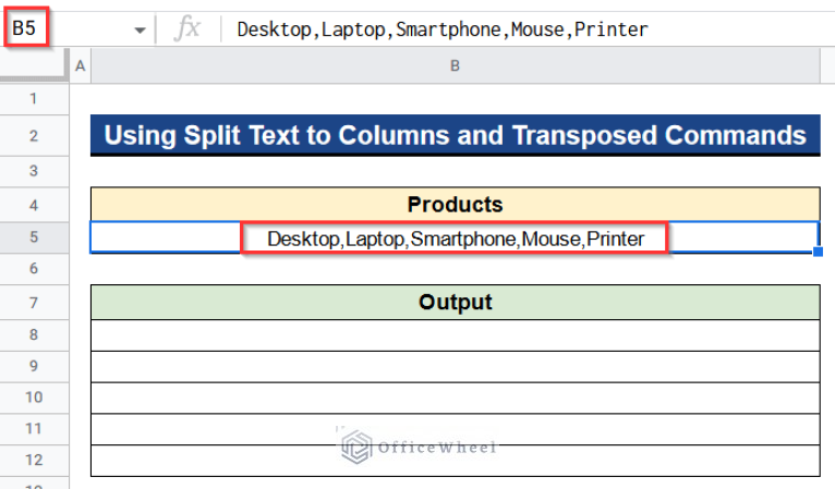 How to Split Cell into Rows in Google Sheets (2 Useful Methods)