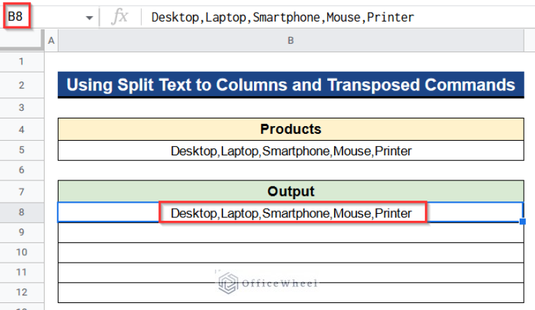How to Split Cell into Rows in Google Sheets (2 Useful Methods)