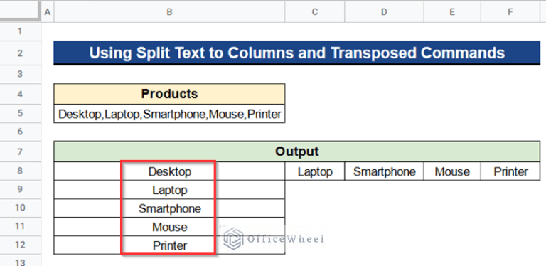 How to Split Cell into Rows in Google Sheets (2 Useful Methods)