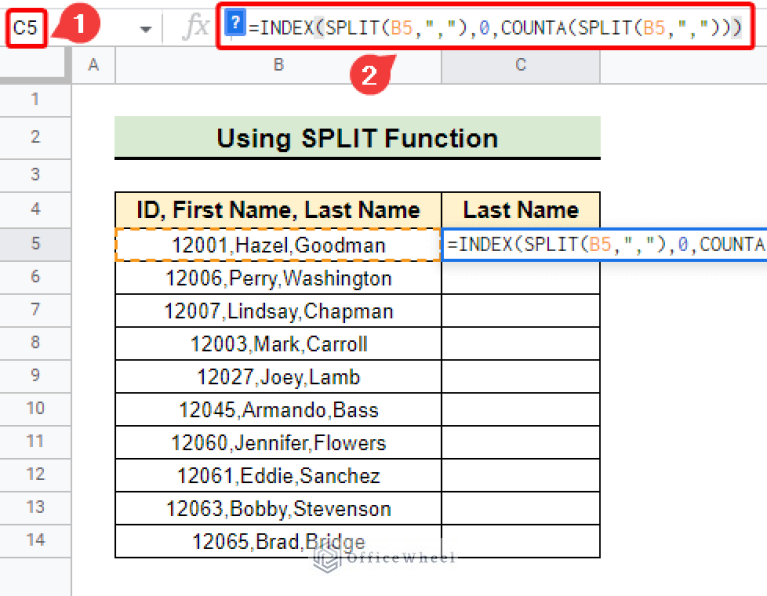 How to Split Cells to Get Last Value in Google Sheets (4 Methods)