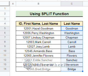 How to Split Cells to Get Last Value in Google Sheets (4 Methods)