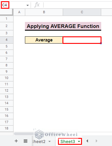 select cell to show average cells