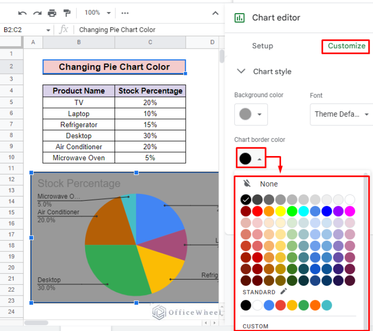 How To Change Pie Chart Colors In Google Sheets OfficeWheel
