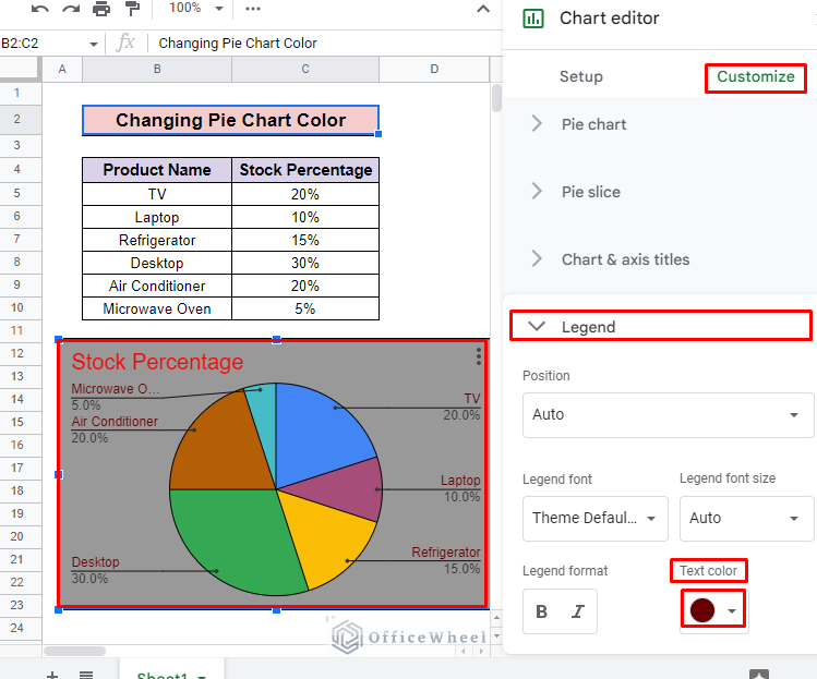 How To Change Pie Chart Colors In Google Sheets OfficeWheel