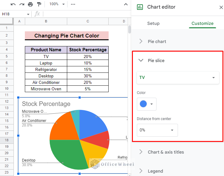 How To Change Pie Chart Colors In Google Sheets