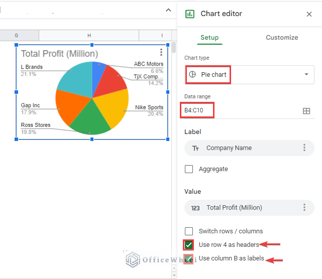 How To Change Pie Chart Percentage To Number In Google Sheets