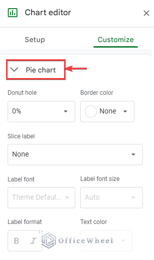 Select pie chart 