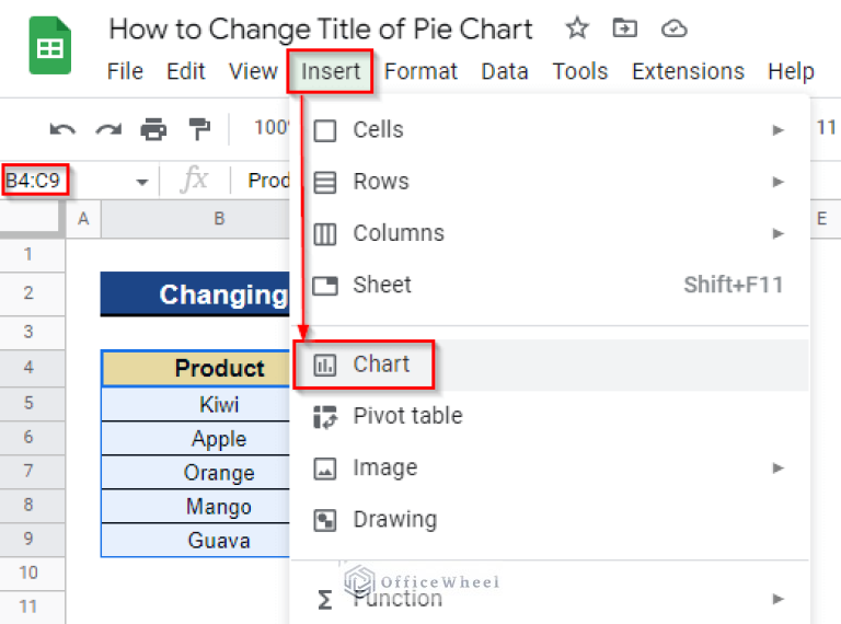How To Change Title Of Pie Chart On Google Sheets OfficeWheel How To Change Title Of Pie Chart On Google Sheets OfficeWheel