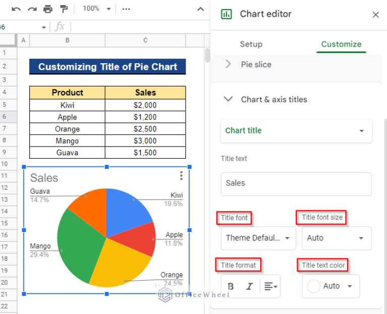 How To Change Title Of Pie Chart On Google Sheets