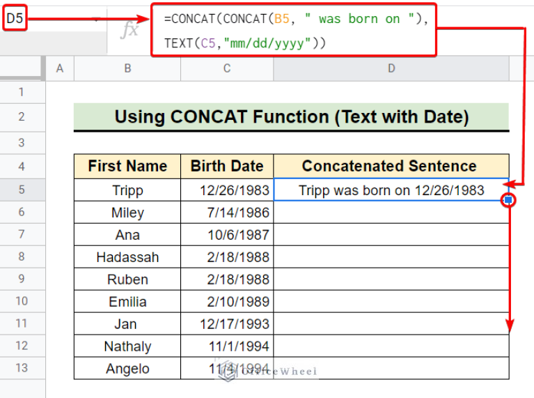 How to Concatenate in Google Sheets (6 Suitable Ways)