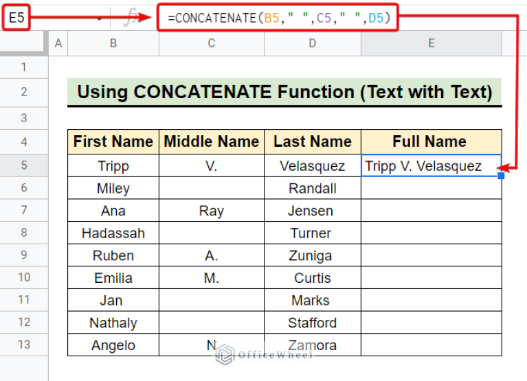How to Concatenate in Google Sheets (6 Suitable Ways)