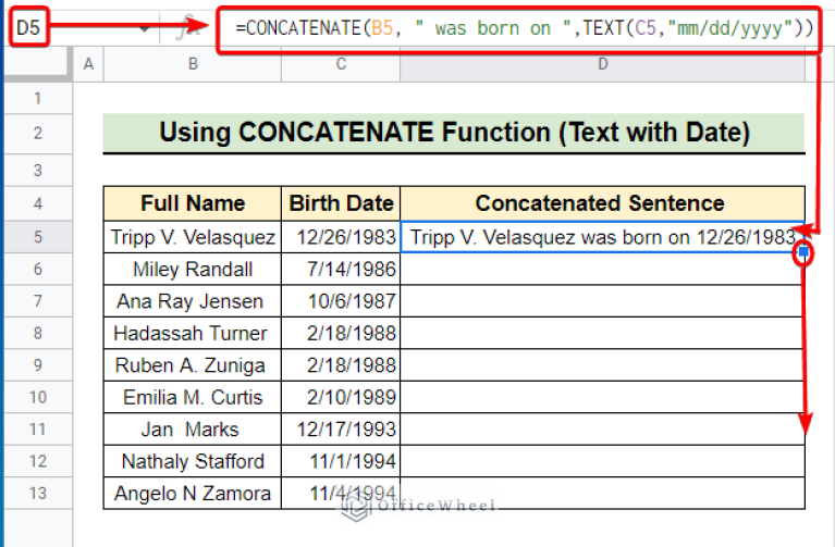 How to Concatenate in Google Sheets (6 Suitable Ways)