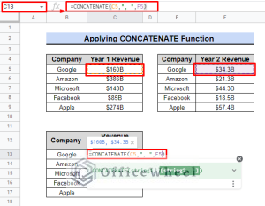 How to Concatenate Two Columns in Google Sheets - OfficeWheel