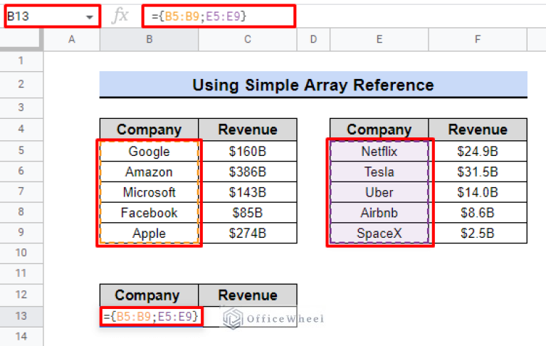 How to Concatenate Two Columns in Google Sheets - OfficeWheel