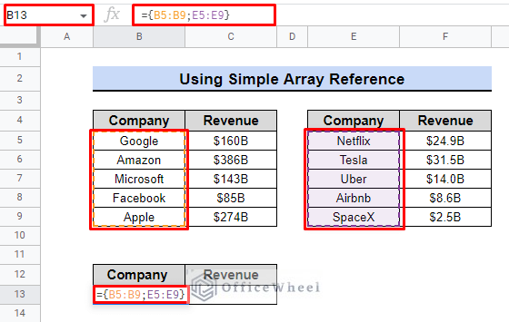 how to use simple array reference
