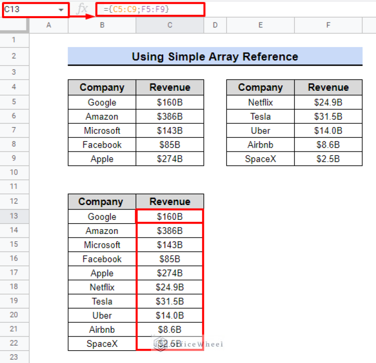 How to Concatenate Two Columns in Google Sheets - OfficeWheel