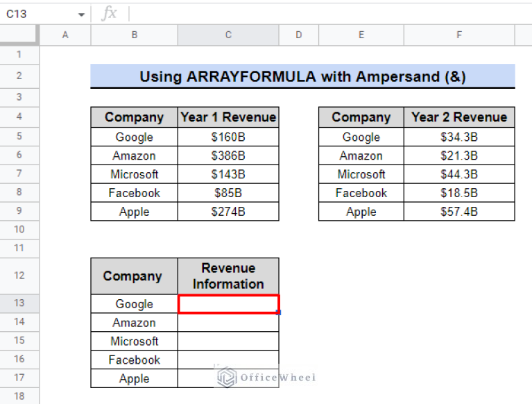 How To Concatenate Two Columns In Google Sheets