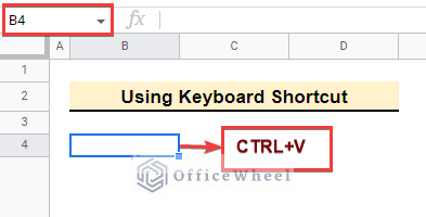 Select CTRL+V