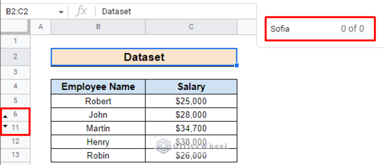 How To Find Hidden Rows In Google Sheets