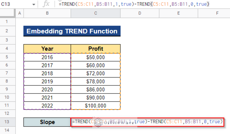 how-to-find-slope-of-trendline-in-google-sheets-4-simple-ways