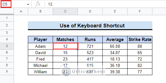 Utilizing Keyboard Shortcut to freeze specific columns in google sheets