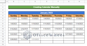 How to Insert a Calendar in Google Sheets (2 Effective Ways)