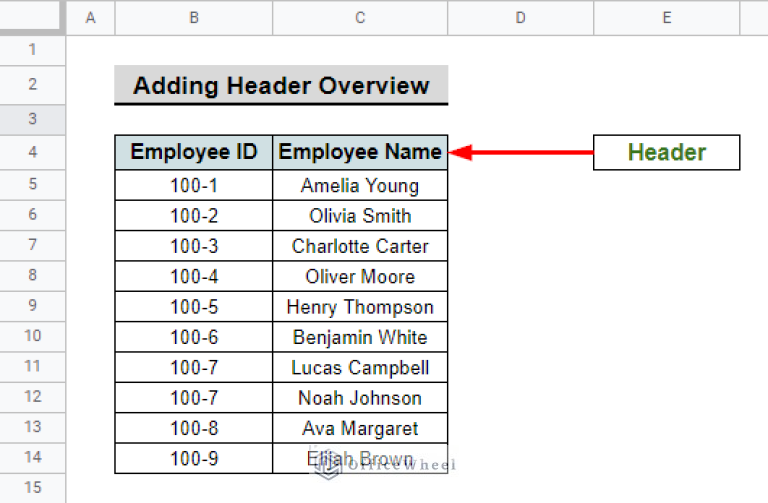 how-to-insert-a-header-in-google-sheets-2-simple-scenarios