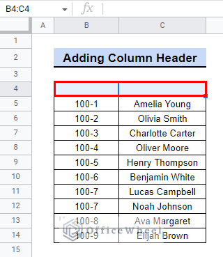 new row added on top of dataset