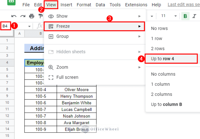 How to Insert a Header in Google Sheets (2 Simple Scenarios)