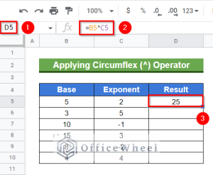 How to Insert an Exponent in Google Sheets (3 Easy Ways)