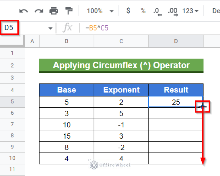 How To Insert An Exponent In Google Sheets