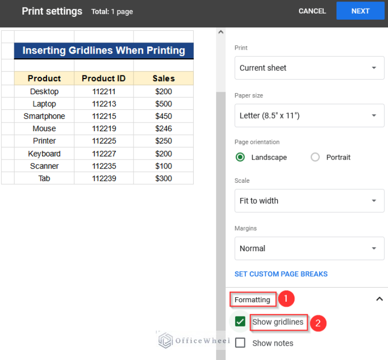 How To Insert Gridlines In Google Sheets