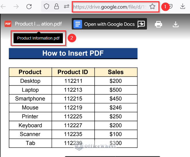 How To Quick Sheet.pdf How to Insert PDF in Google Sheets (2 Suitable Methods)
