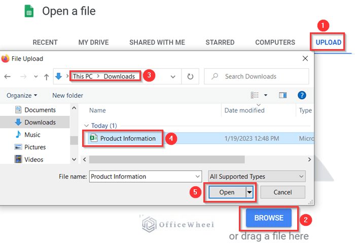 Uploading CSV File from Computer