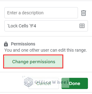 selecting change permissions 