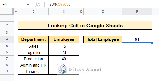 The dataset of how to lock cells in google sheets formula 