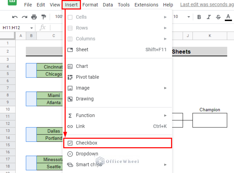 How to Make a Tournament Bracket in Google Sheets (Easy Steps)