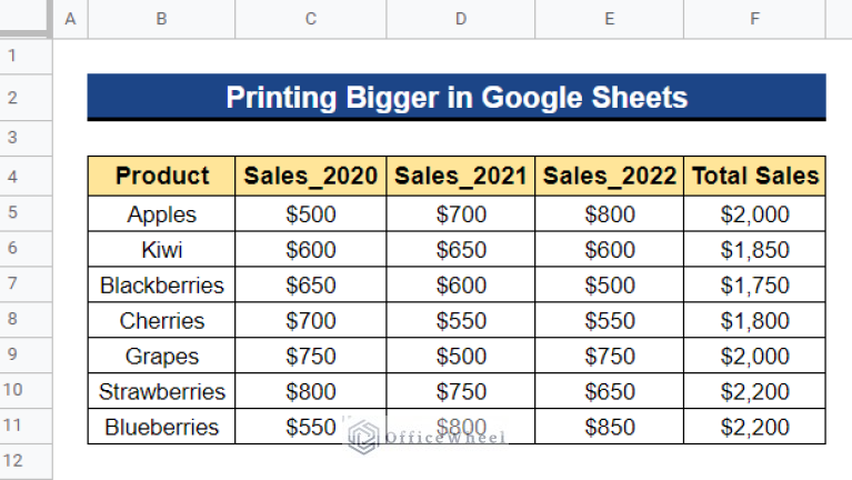 how-to-print-bigger-in-google-sheets-2-simple-examples