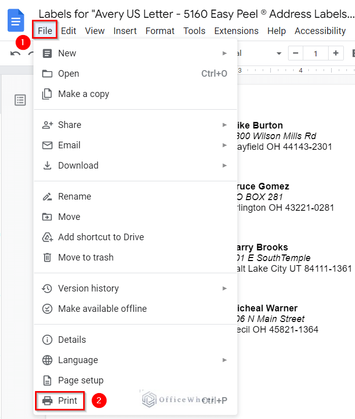 How to Print Mailing Labels from Google Sheets (With Easy Steps)