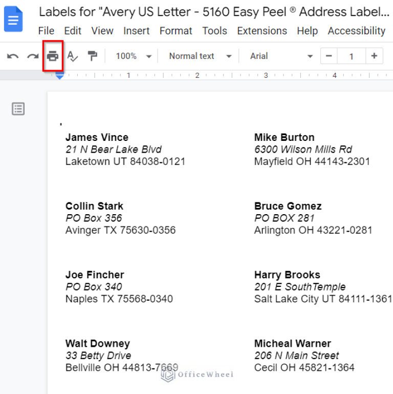 How to Print Mailing Labels from Google Sheets (With Easy Steps)